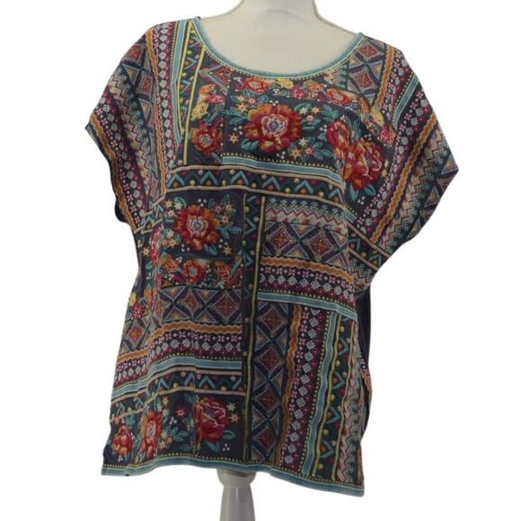 Savanna Jane Women's Embroidered Blouse Top Multicolored 2X - Picture 1 of 16